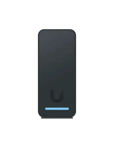 Ubiquiti UniFi Access Reader G2 in black color, featuring modern NFC and Bluetooth technology for secure access control.