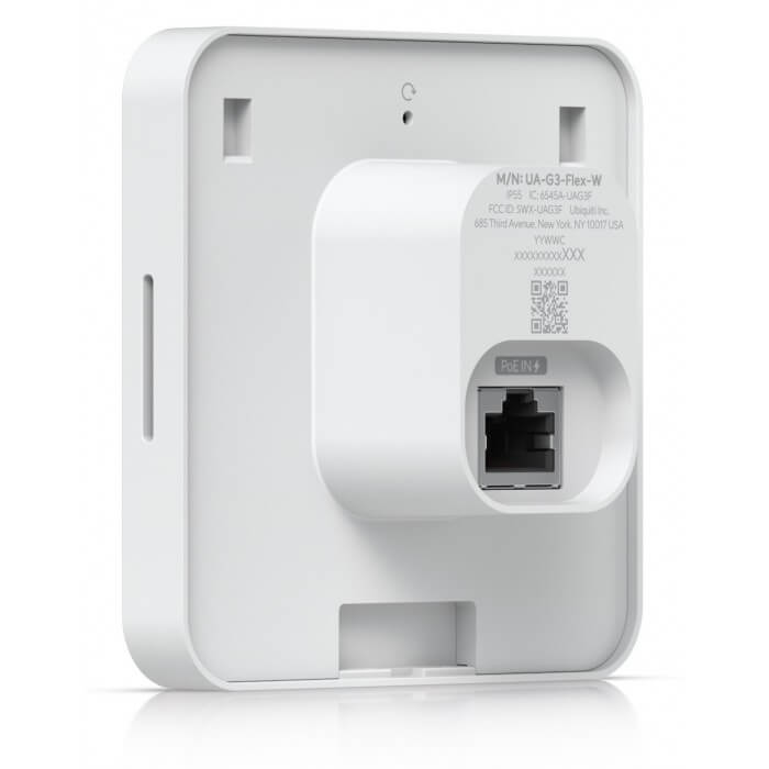 Ubiquiti UniFi Access NFC Card Reader with Keypad in white, model UA-G3-FLEX-W, featuring a sleek design suitable for secure access control.