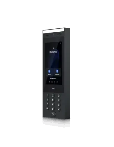 Image of the Ubiquiti UniFi Access Intercom, a device designed for secure communication and access control.