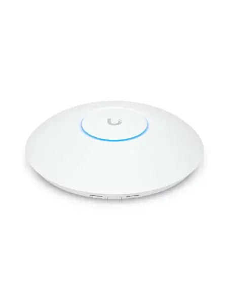 Ubiquiti UniFi Wi-Fi 7 Pro Max Indoor Access Point, showcasing its sleek design and advanced technology for high-performance wireless connectivity.