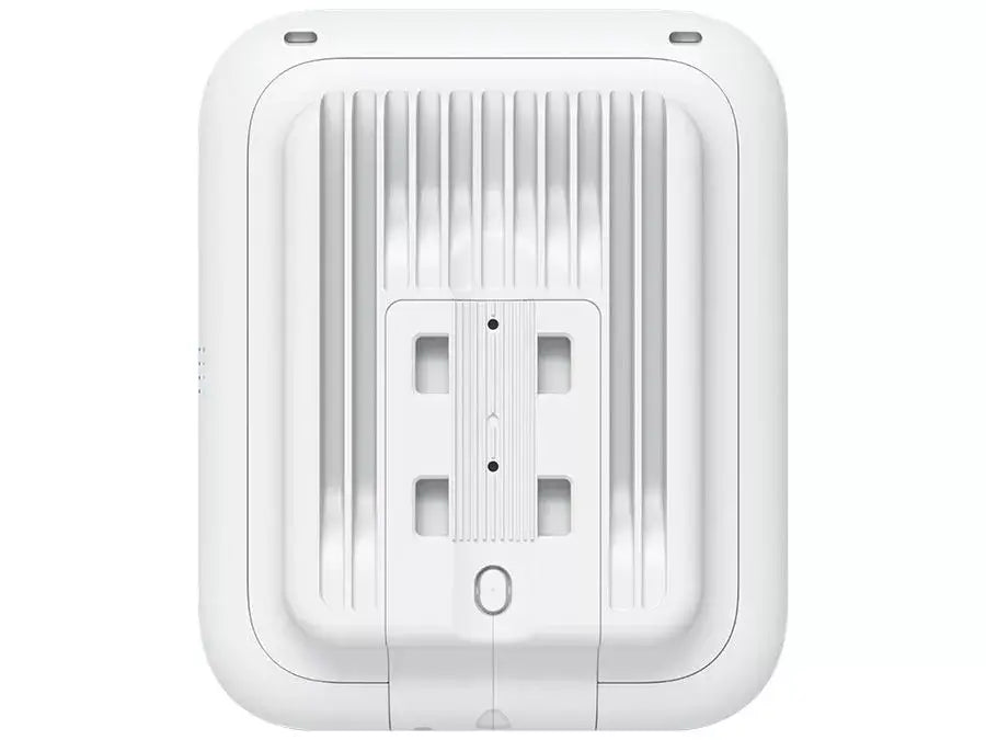 Ubiquiti UniFi WiFi 7 U7 Pro Outdoor Access Point displayed outdoors, showcasing its design and features.