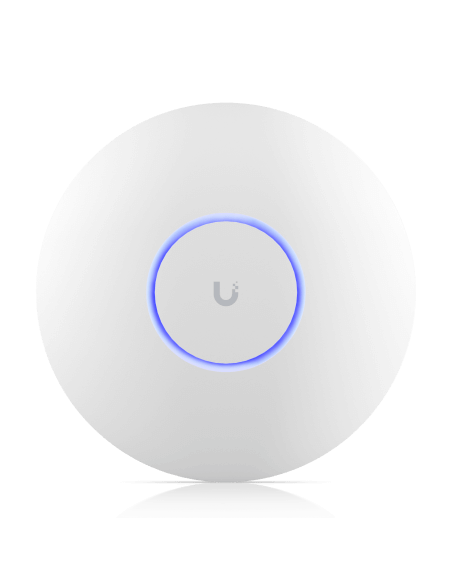 Ubiquiti UniFi WiFi 7 Pro Access Point, a sleek white device designed for high-performance wireless networking.