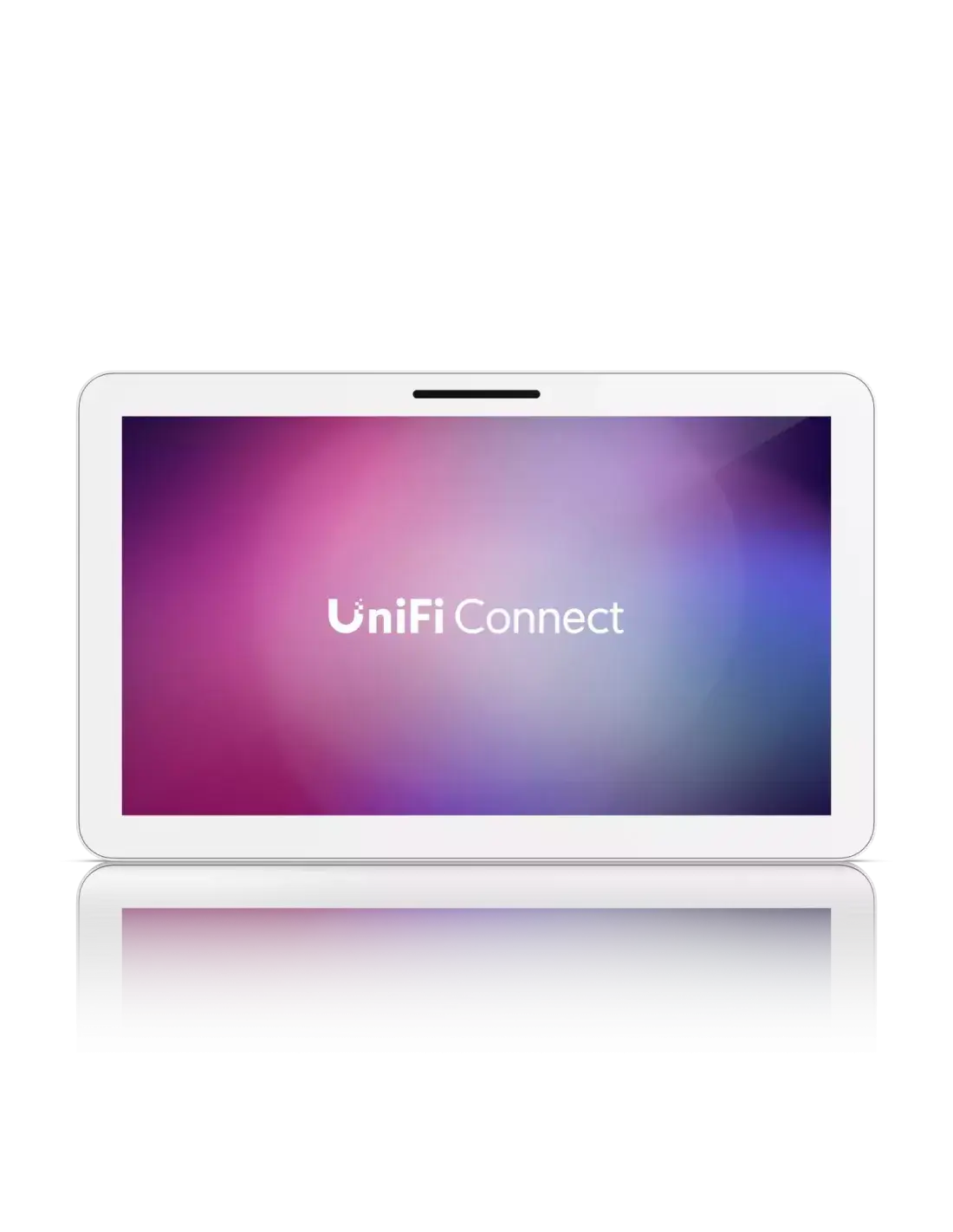 Ubiquiti UniFi Display Connect Full HD PoE++ Touchscreen, model UC-Display, showcasing a modern touchscreen display for enhanced connectivity.