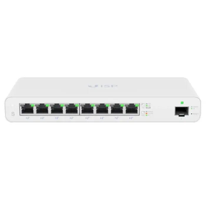Image of the Ubiquiti UISP Switch, a networking device designed for efficient data management and connectivity.