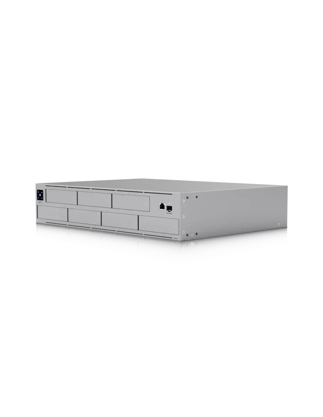 Ubiquiti UniFi NAS Pro device showcasing its sleek design and features.