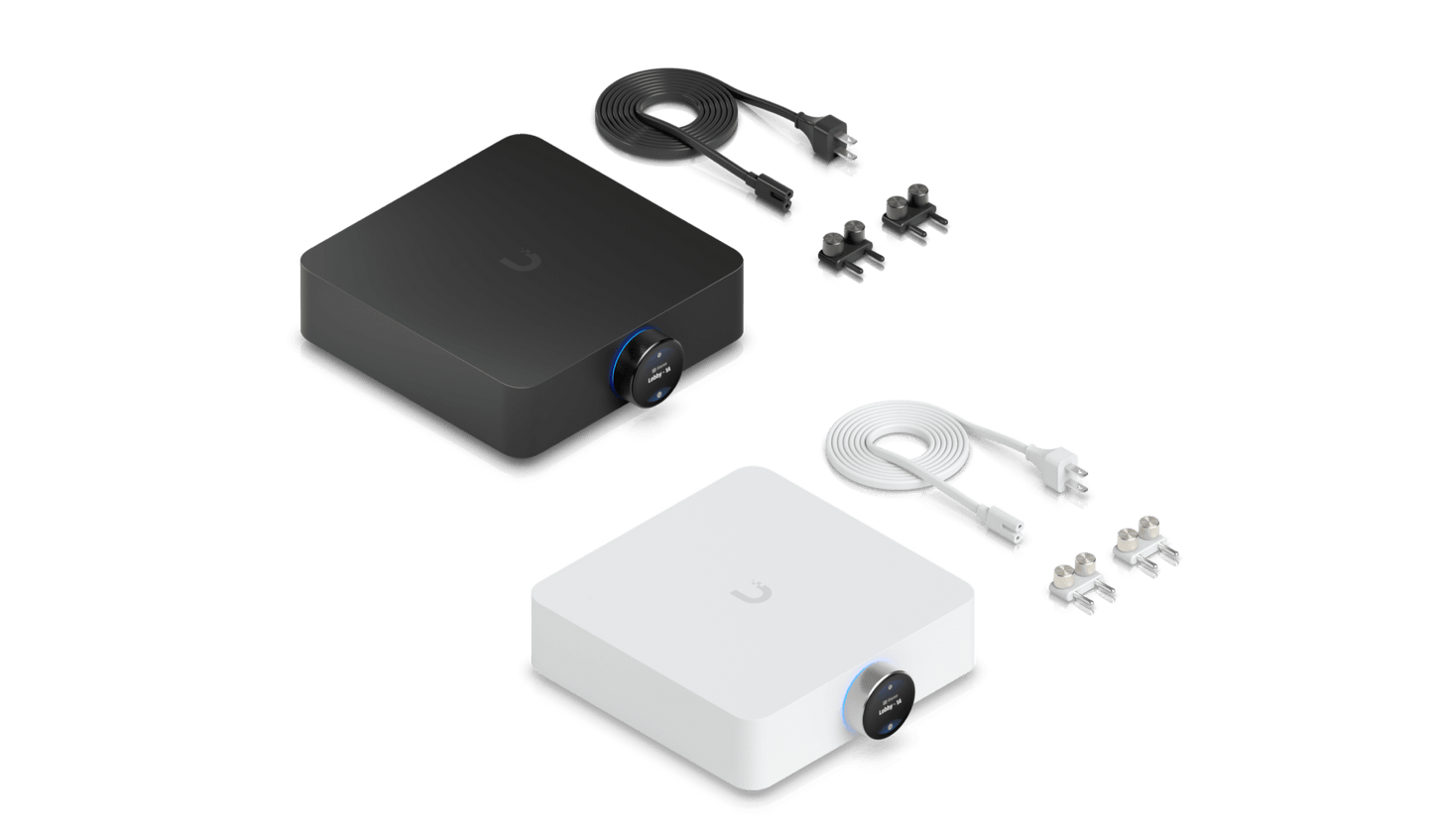 Ubiquiti UniFi PowerAmp White WiFi 5 Speaker Amplifier model UPL-AMP-W displayed in a product image.
