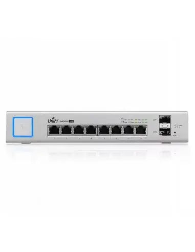Ubiquiti UniFi 8-Port Switch with 2 SFP, featuring 150W power capacity.