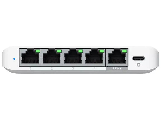 Ubiquiti UniFi Switch FLEX Mini, a 5 port 2.5GbE network switch designed for efficient connectivity.
