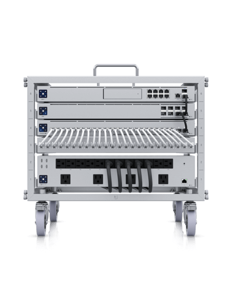 Ubiquiti UniFi 6U Network Mini Rack showcasing its compact design and features.