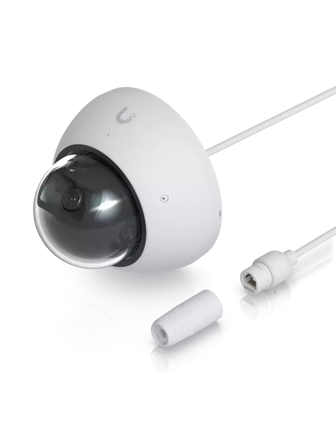 Ubiquiti UniFi Protect 8MP AI Dome IP Camera, model UVC-AI-Dome-W, showcasing its sleek design and advanced features.