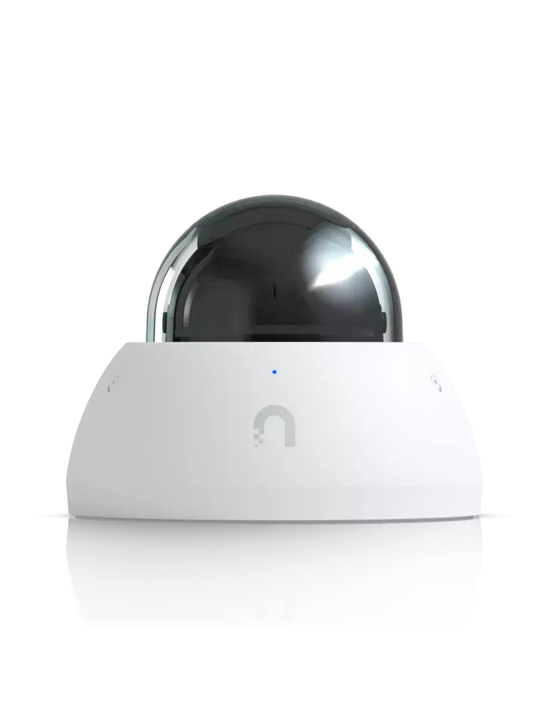 Ubiquiti UniFi Protect 8MP AI Dome IP Camera, model UVC-AI-Dome-W, showcasing its sleek design and advanced features.
