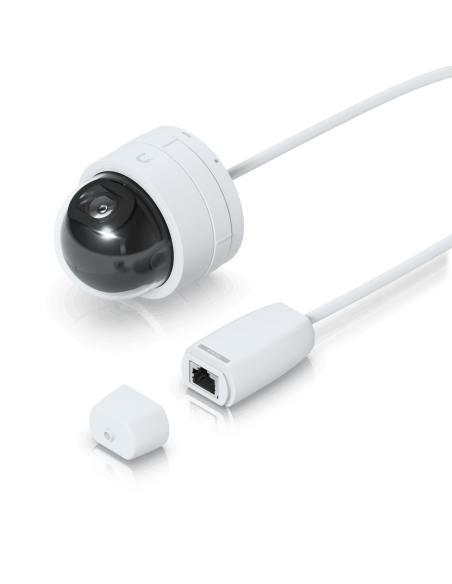Ubiquiti UniFi Protect G5 Dome Ultra 4MP IP Camera in a sleek design, showcasing its features for security surveillance.