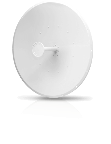 Ubiquiti airFiber 34dBi 45° slant dish antenna, designed for high-performance wireless communication.
