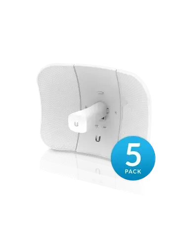 Ubiquiti airMAX LiteBeam AC Gen2 5-Pack with PoE, showcasing the product design and features.