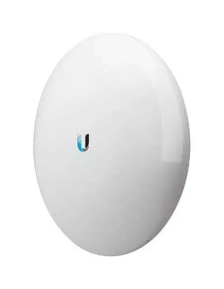 Ubiquiti airMAX High Power 2x2 MIMO 2.4GHz 13dBi Radio with included PoE, showcasing its design and specifications.