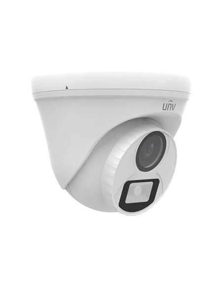 Image of the UNV 2MP ColourHunter Mini Turret Camera featuring a fixed IR for enhanced night vision.