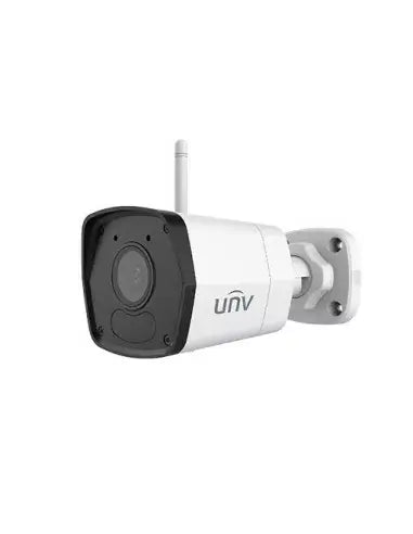 Image of the UNV 2MP Wi-Fi Connected Mini Bullet Camera showcasing its sleek design and connectivity features.