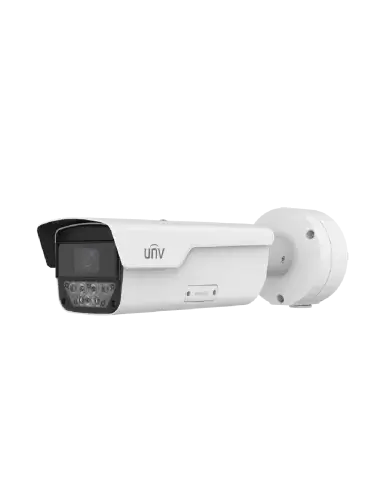 UNV Ultra H.265 3MP License Plate Recognition Bullet Camera with POE, featuring WDR and IK10 rating.