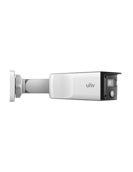 UNV 4MP HD ColorHunter Wide Angle Bullet Camera with dual lenses and 160-degree wide-angle view.