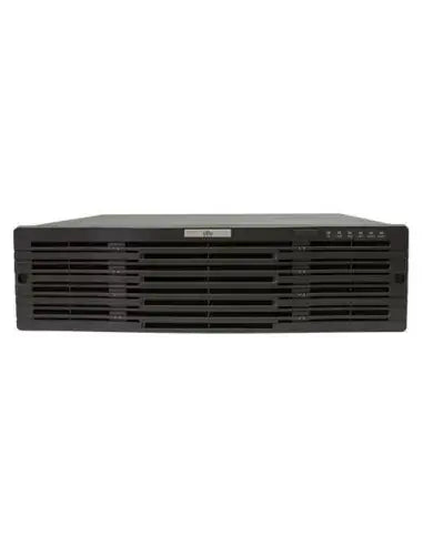 UNV PRO Series 128-Channel NVR with 16 HDD slots, featuring advanced 4K resolution and smart functions.