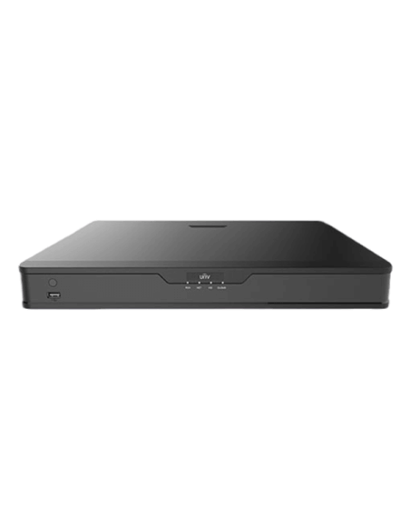 UNV H.265 Hybrid NVR featuring 16 channels for analog video recording.