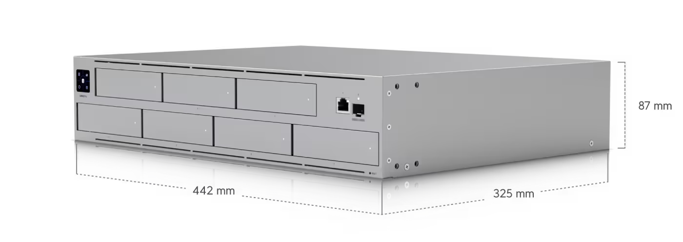 Accessories included with the Ubiquiti UniFi NAS Pro 2U, such as power cables and mounting hardware.