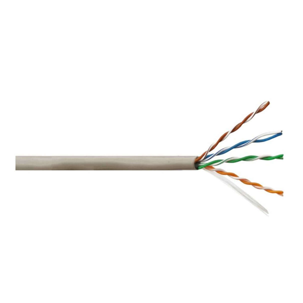 Linkbasic 100M Cat5e Solid Grey UTP Cable displayed in an image.