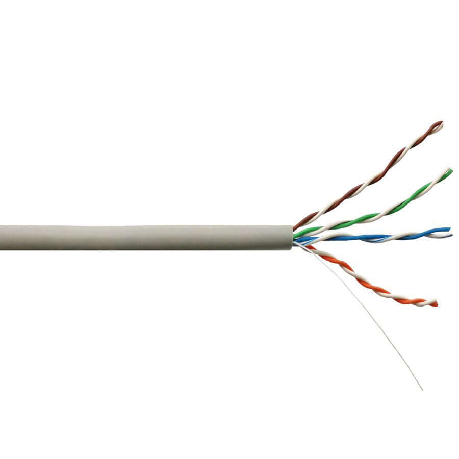 Scoop 100M Cat5e CCA Grey UTP Cable displayed on a white background.
