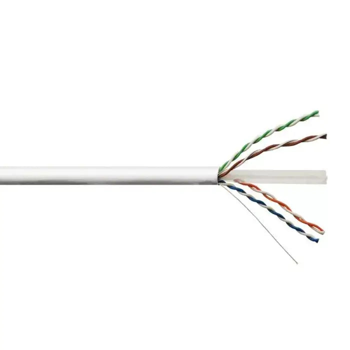 Scoop 100m Cat6 CCA White UTP Cable displayed in a clear and detailed image.