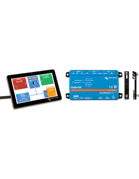 Victron Cerbo GX Control Unit for monitoring and controlling energy systems.