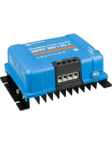 Victron Smart Solar MPPT 100/50 Charge Controller displayed on a white background.