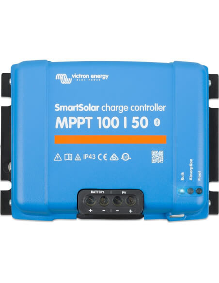 Victron Smart Solar MPPT 100/50 Charge Controller for efficient solar energy management.