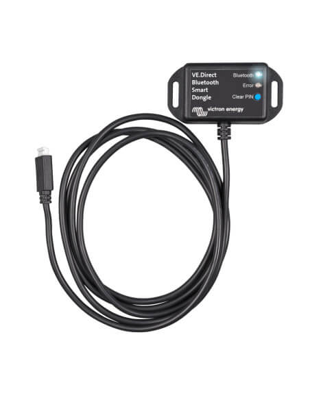 Victron VE.Direct Bluetooth Smart Dongle, a device for wireless communication with Victron products.
