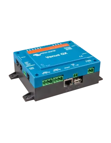 Image showing the Victron Venus GX product, highlighting its DC power requirement range of 7V to 80V.