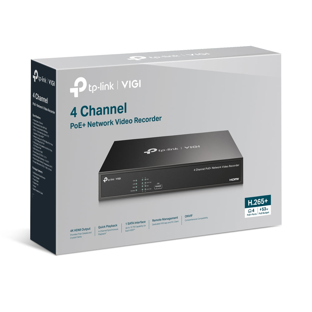 TP-Link VIGI 4-Channel PoE Video Recorder