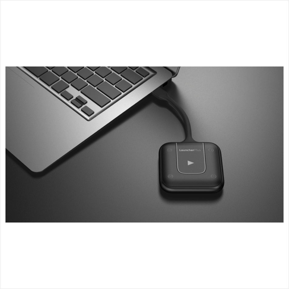 Vivitek Connect LauncherPlus X900 wireless presentation solution with two LauncherPlus devices.