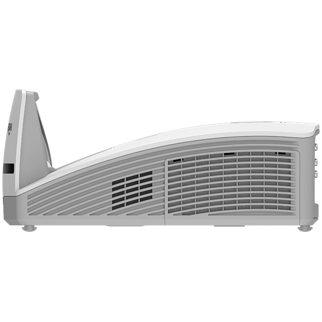 Vivitek DH772 UST 1080p Ultra Short Throw DLP Projector with 3500 lumens brightness and 10000:1 contrast ratio.