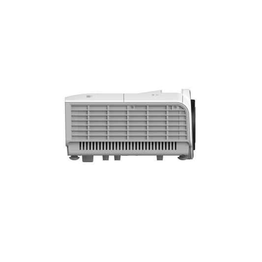 Vivitek DH856 1080p DLP projector showcasing its design and features, including high brightness and contrast ratio.