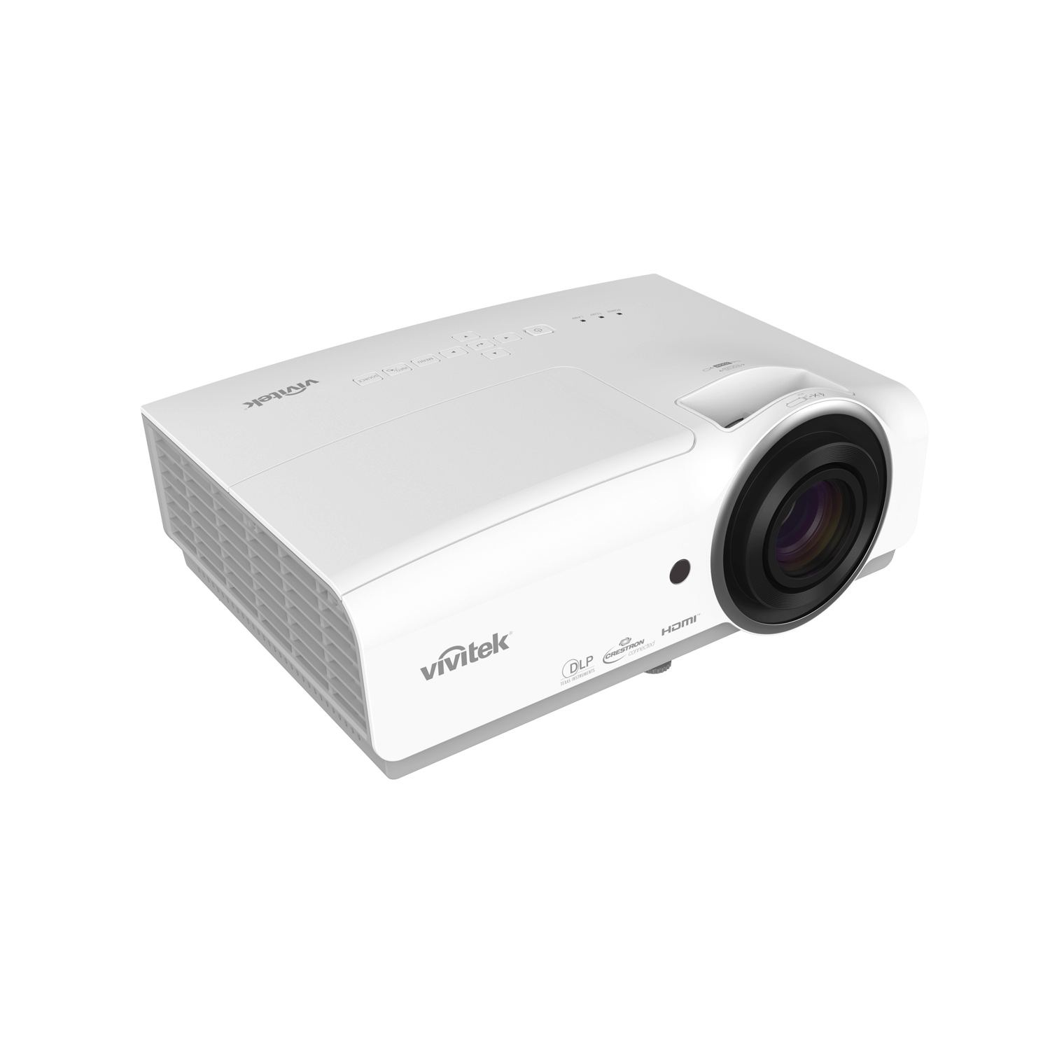 Vivitek DH856 EDU projector showcasing high brightness of 4800 lumens and a contrast ratio of 15,000:1.