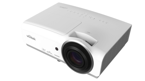 Vivitek DH858N 1080p DLP projector with 4800 lumens brightness and 15000:1 contrast ratio.
