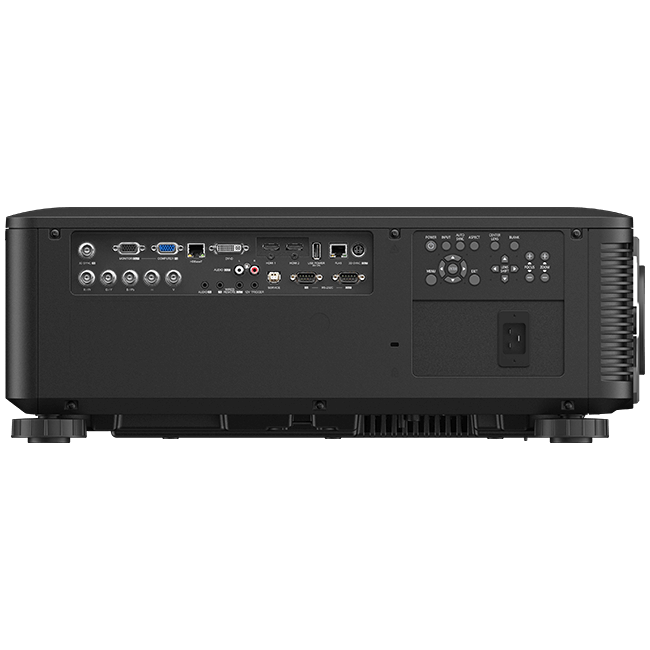 Vivitek DU6198Z WUXGA Laser DLP Projector showcasing its features, including 8500 lumens brightness and 3,000,000:1 contrast ratio.