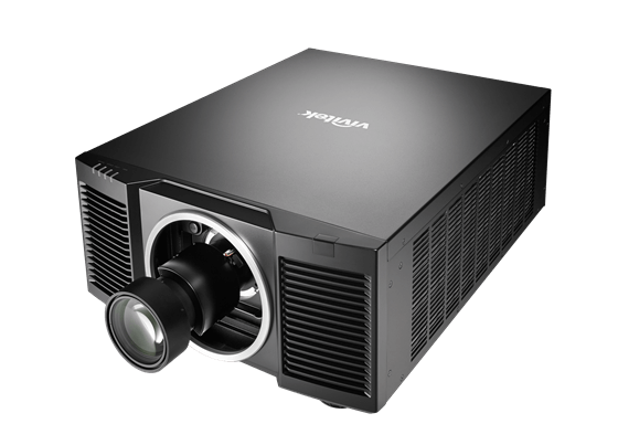 Vivitek DU9800Z BK high brightness WUXGA laser DLP projector featuring 18,000 lumens and a 10,000:1 contrast ratio.