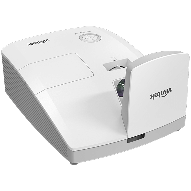 Vivitek DW771 USTi WXGA Ultra Short Throw Interactive DLP Projector showcasing its design and features.
