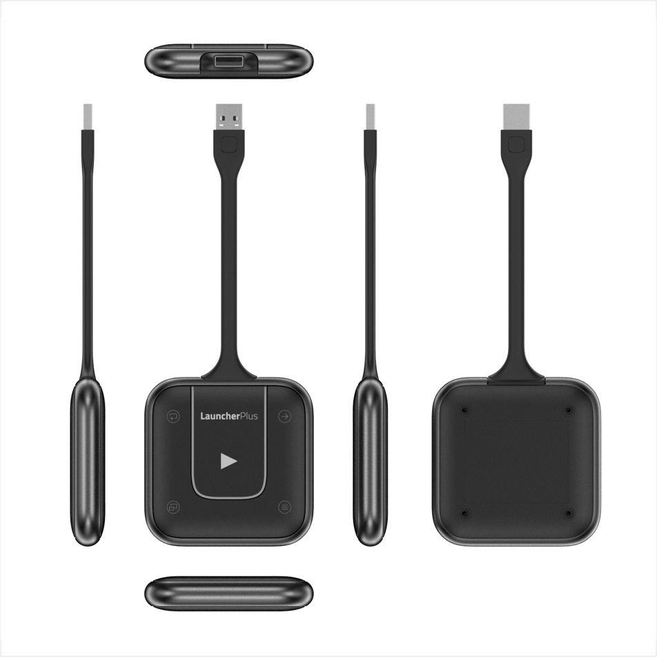 Vivitek LauncherPlus set of 2 wireless presentation devices with embedded WiFi and USB-A connector.