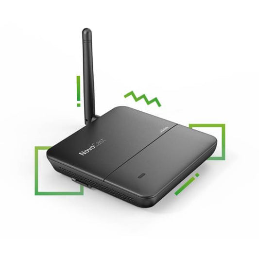 Vivitek NovoCast NC1000 wireless collaboration system for education featuring screen mirroring and annotation tools.