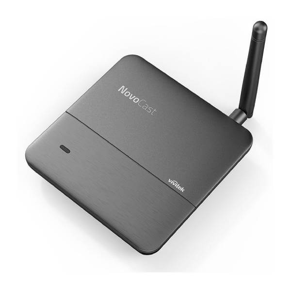 Vivitek NovoCast NC1000 Wireless Collaboration System for Education featuring screen mirroring and annotation tools.
