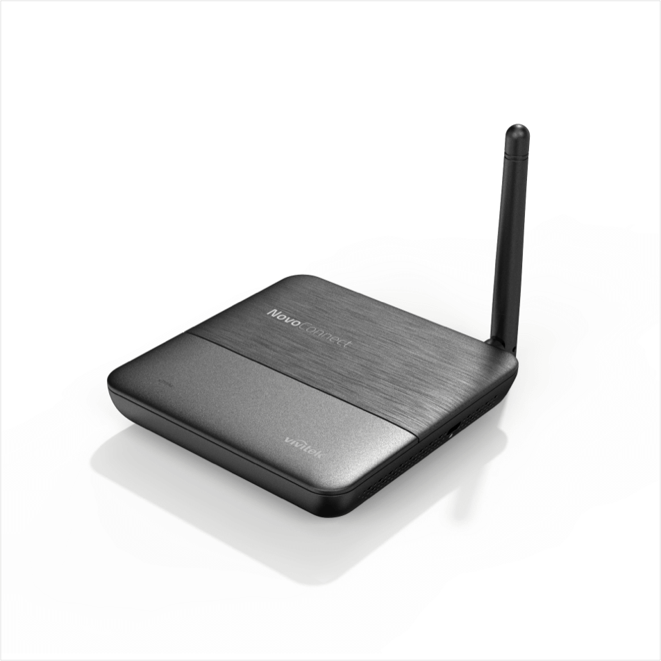 Vivitek NovoConnect NC-X300 advanced wireless collaboration system featuring BYOD, mobile mirroring, and LauncherPlus QL300.