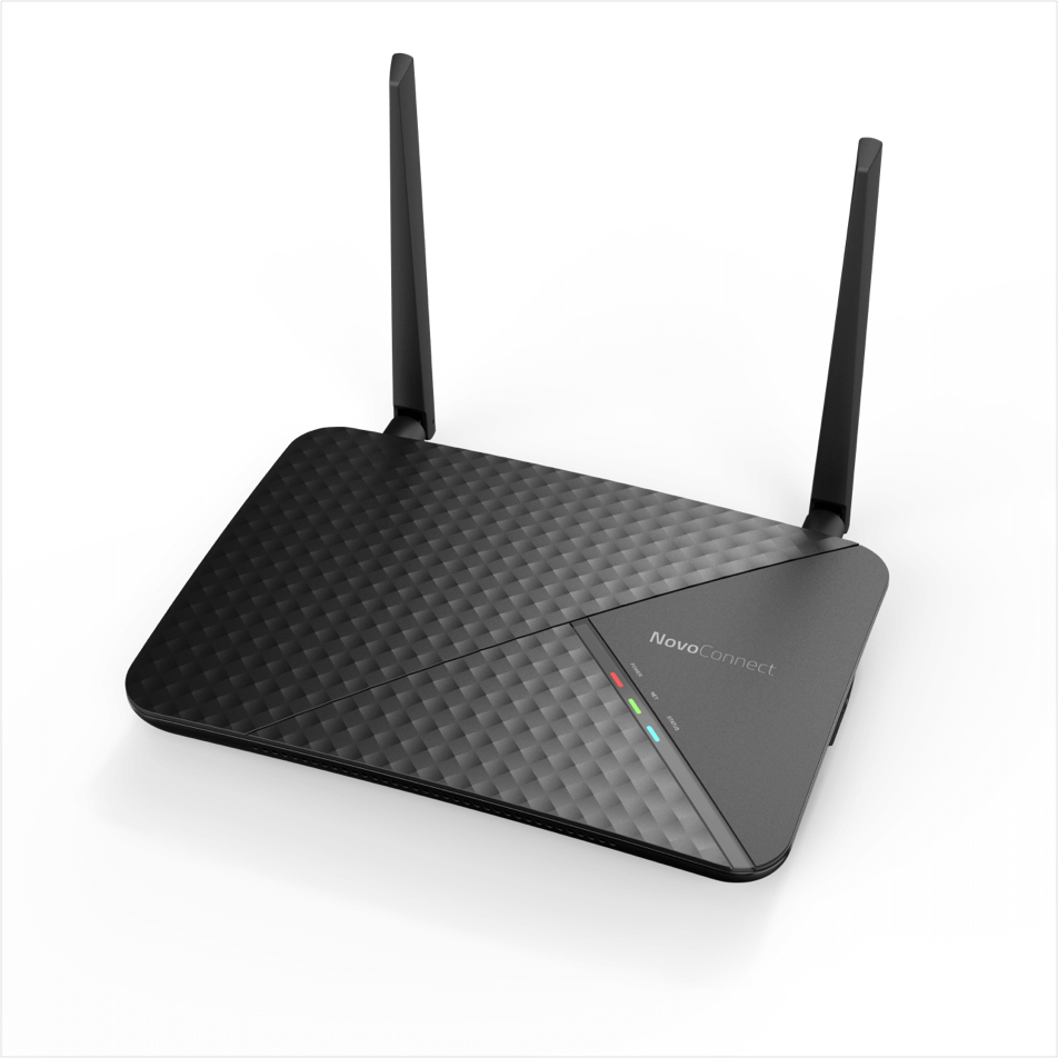 Vivitek NovoConnect NC-X900 4K Wireless Collaboration System showcasing its features for mobile mirroring and BYOD capabilities.