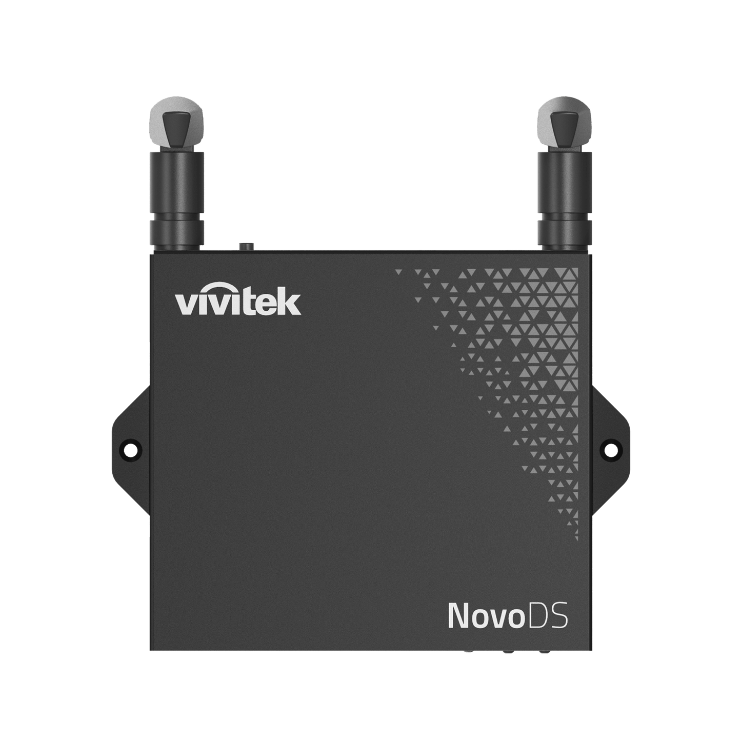 Vivitek NovoDS 4K advanced digital signage add-on unit showcasing LAN, WiFi, and HDMI input capabilities with flexible layout options.
