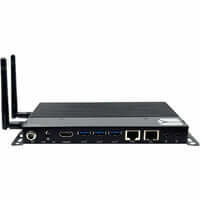 Vivitek NovoDSmini digital signage add-on unit with LAN and grid layout for SMEs.